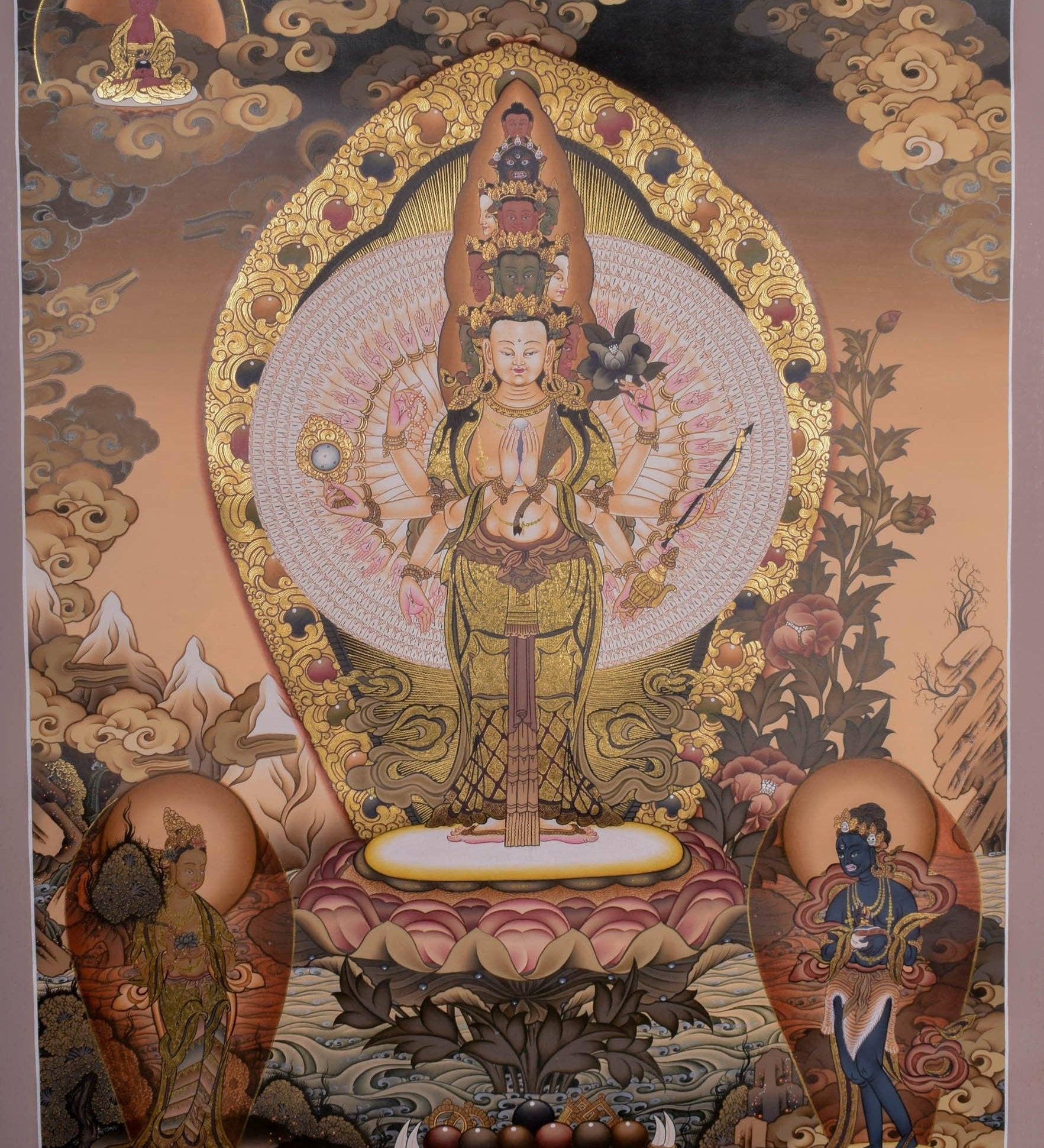 1000 Armed Avalokiteshvara Thangka Painting - Himalayas Shop