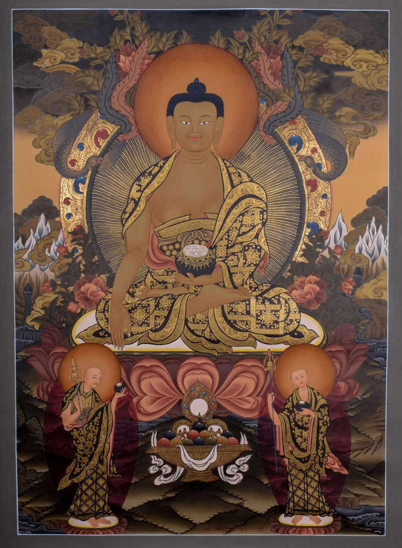 Genuine Tibetan Thangka Art of Shakyamuni Buddha  For home decor and and Wall hanging 