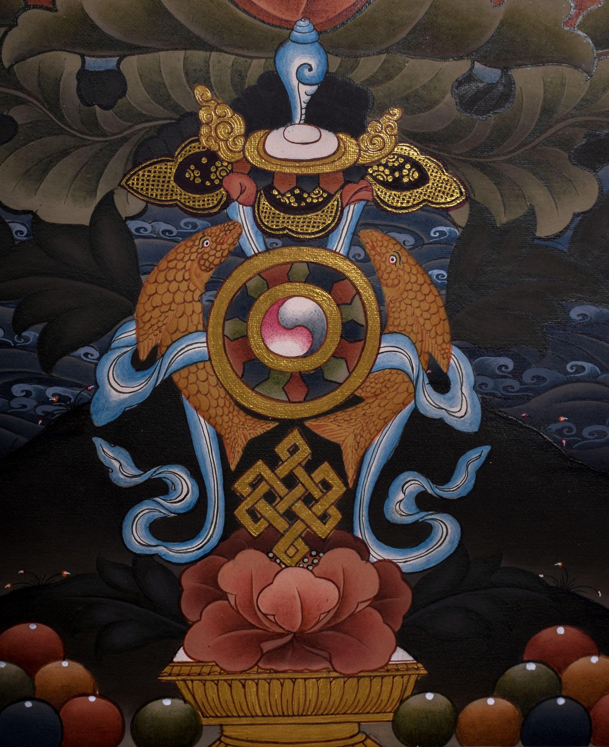Vajrasattva Shakti Tibetan Thangka - Himalayas Shop