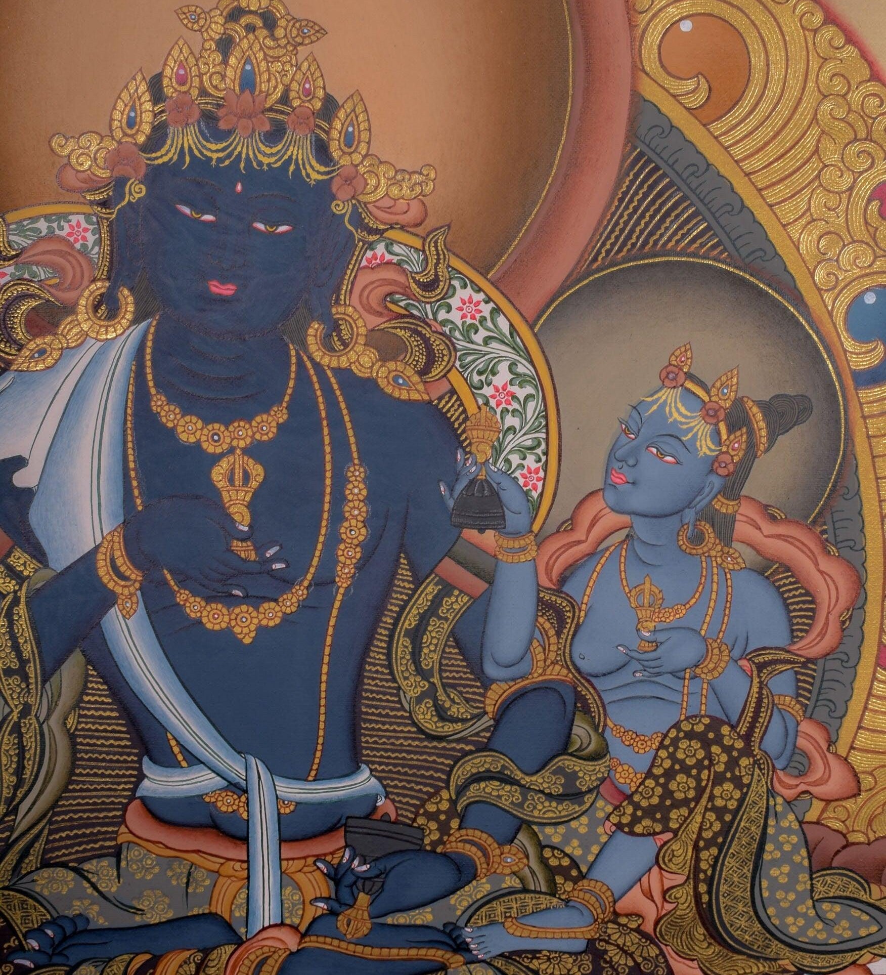Tibetan Thangka of Vajradhara Painting  For home decor and and Wall hanging 