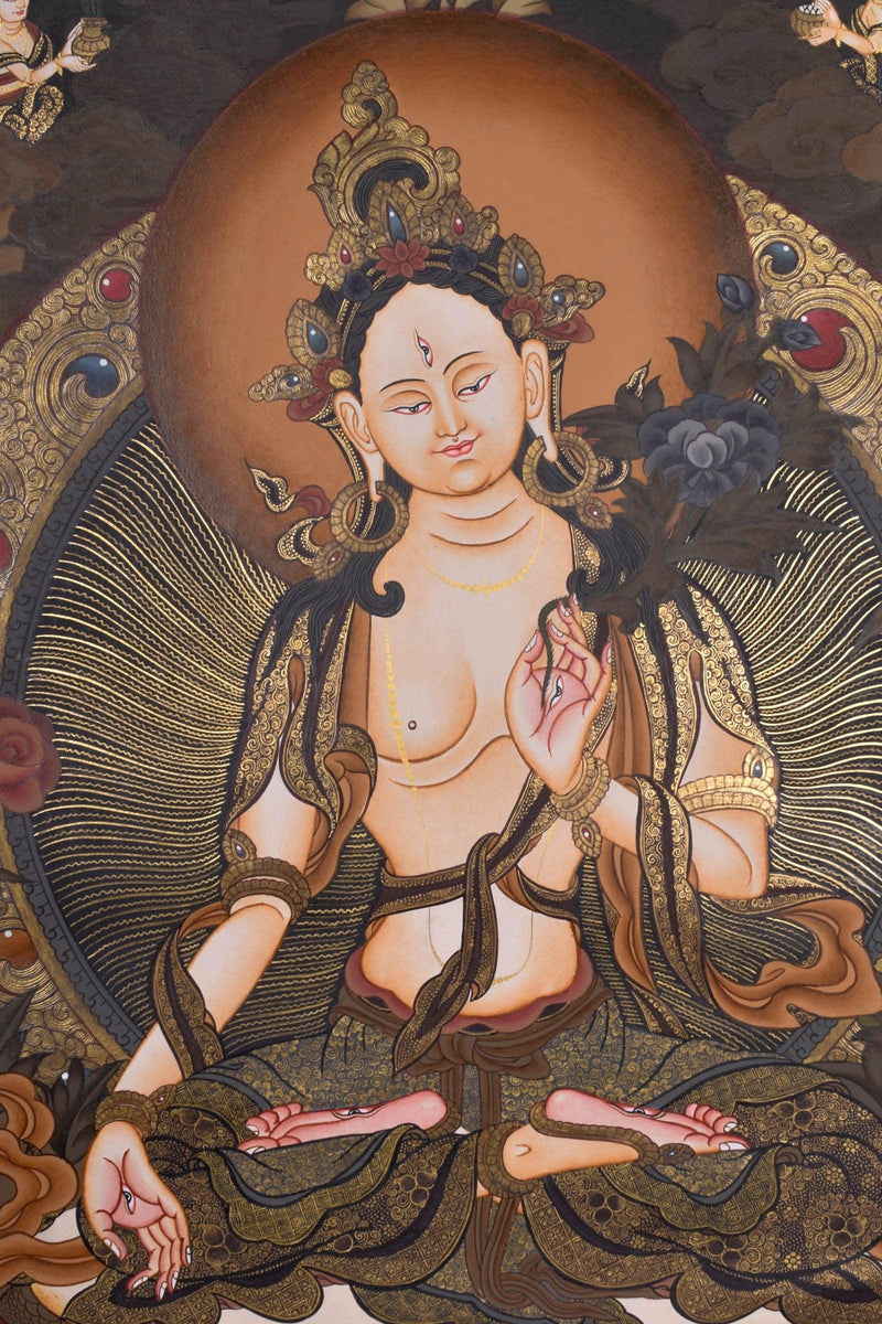 Master pcs thangka painting - White Tara  For home decor and and Wall hanging 