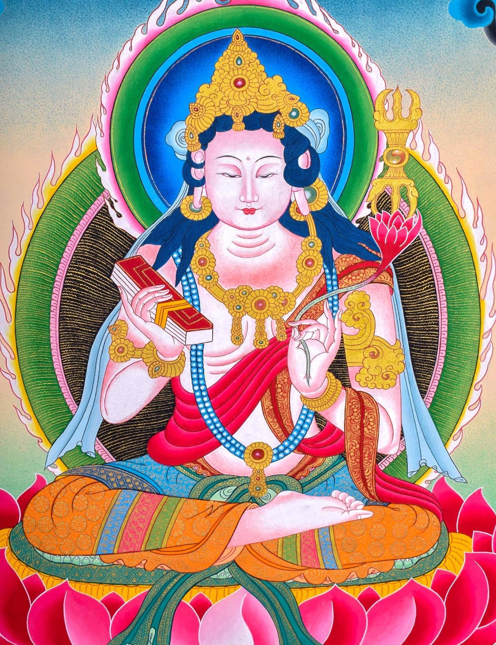 White Tara Thangka  For Meditational Practice and Spiritual Gifts