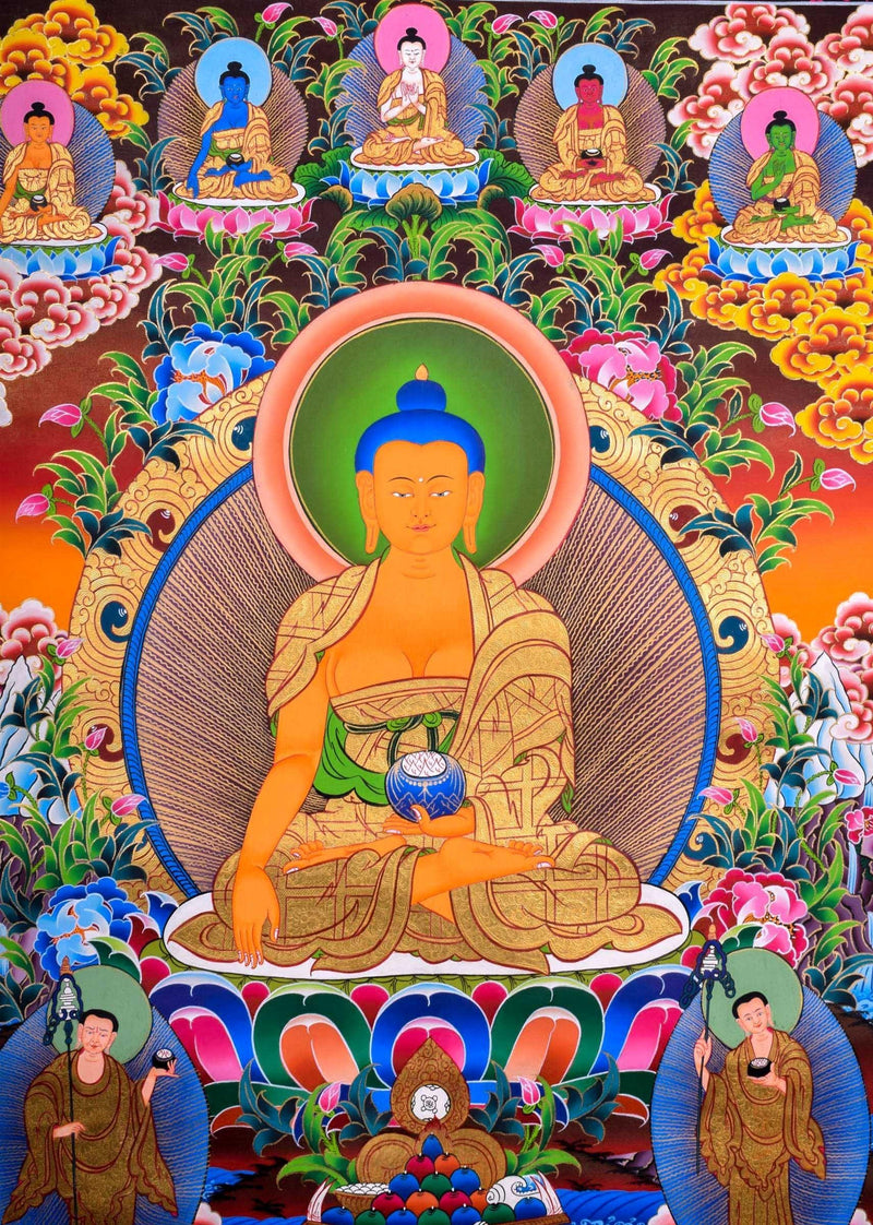 Premium Quality Thangka of Shakyamuni Buddha  For Meditational Practice and Spiritual Gifts