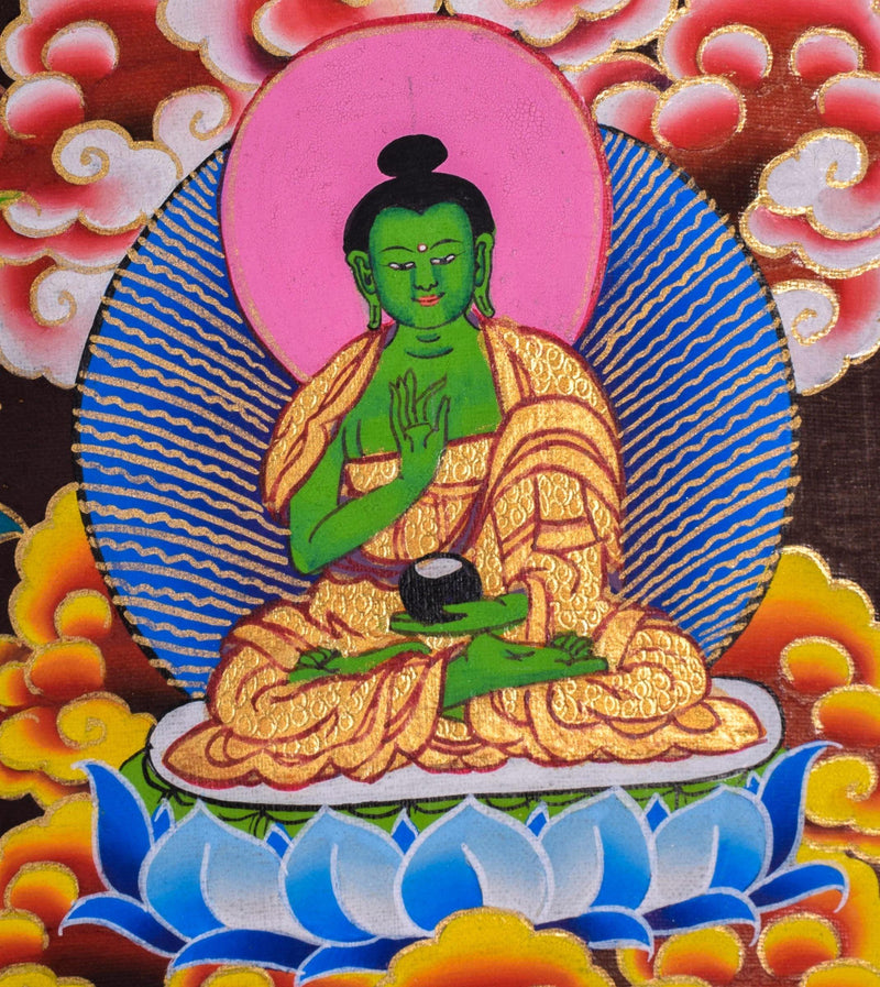 Premium Quality Thangka of Shakyamuni Buddha  For Meditational Practice and Spiritual Gifts