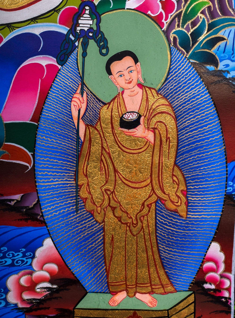 Premium Quality Thangka of Shakyamuni Buddha  For Meditational Practice and Spiritual Gifts