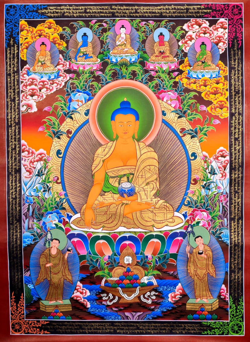 Premium Quality Thangka of Shakyamuni Buddha  For Meditational Practice and Spiritual Gifts
