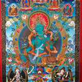 Green Tara Female Deity Thangka Painting  For Meditational Practice and Spiritual Gifts