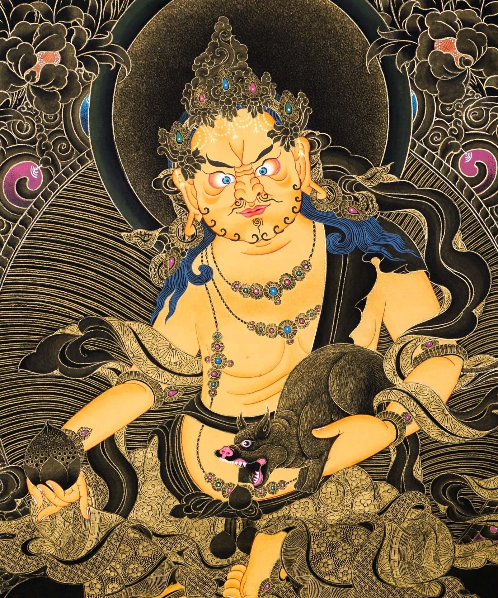 High quality Kuber Thangka For Meditational Practice and Spiritual Gifts