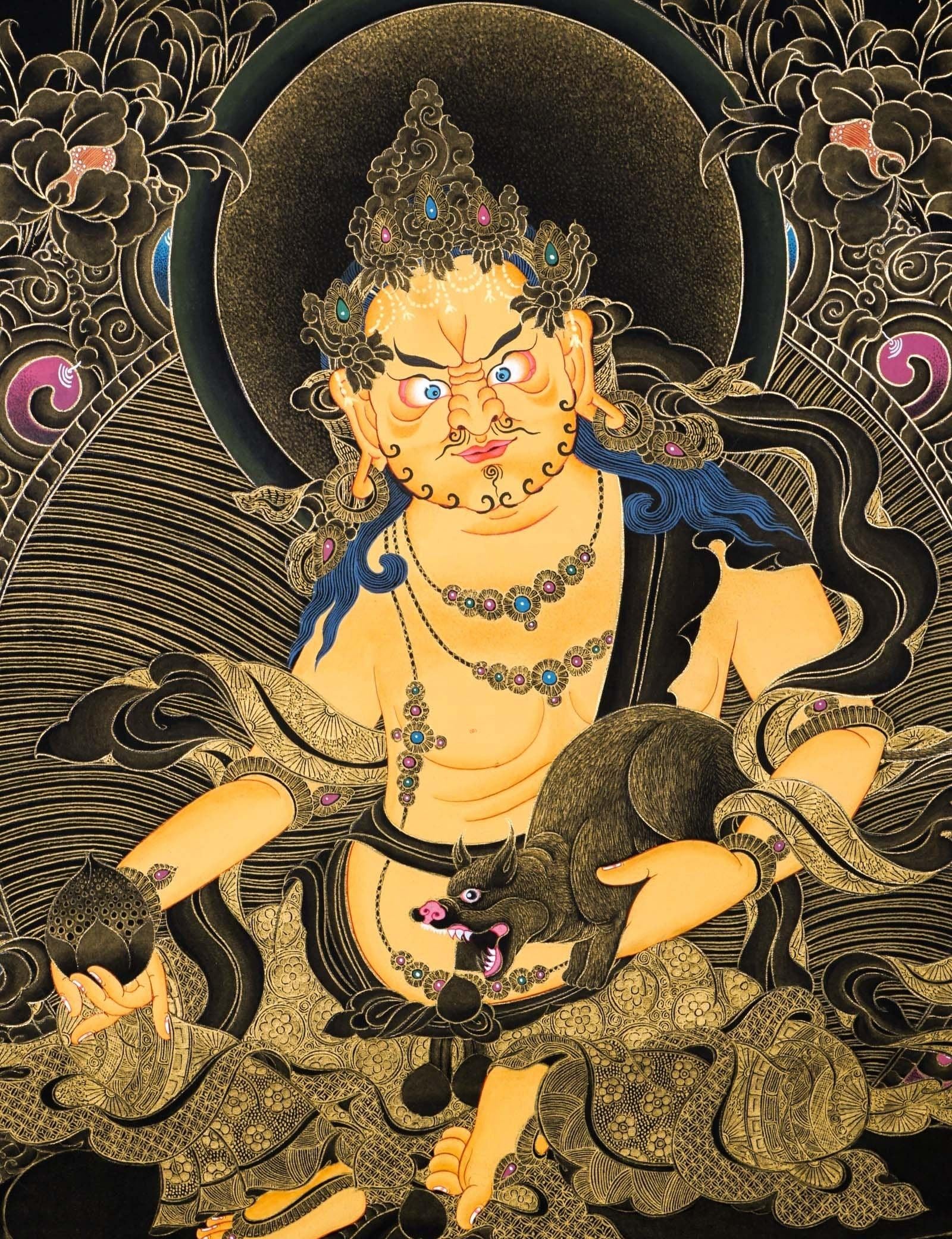 High quality Kuber Thangka For Meditational Practice and Spiritual Gifts