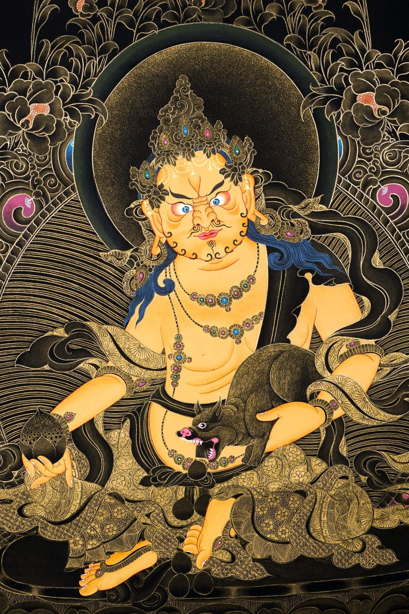 High quality Kuber Thangka For Meditational Practice and Spiritual Gifts