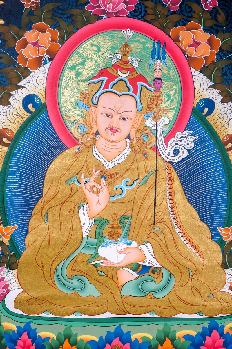 Guru Rinpoche Thangka Art For Meditational Practice and Spiritual Gifts