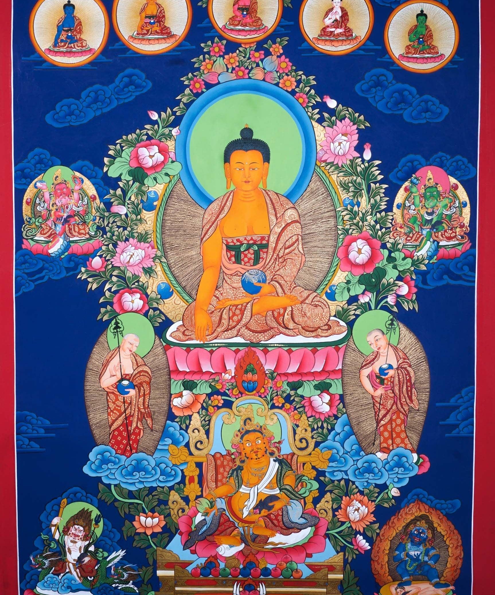 Thangka of Shakyamuni Buddha For home decor and and Wall hanging 