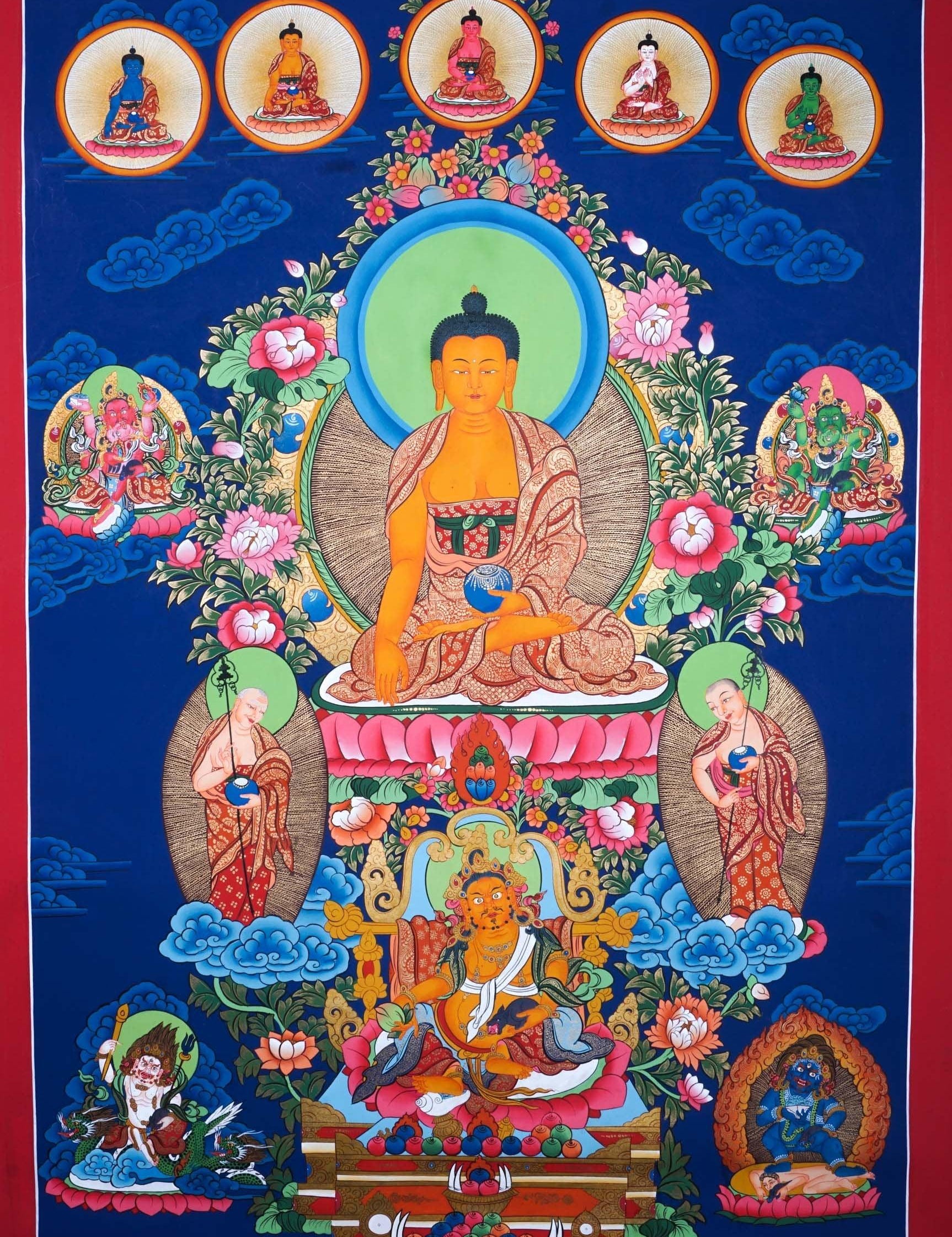 Thangka of Shakyamuni Buddha For home decor and and Wall hanging 