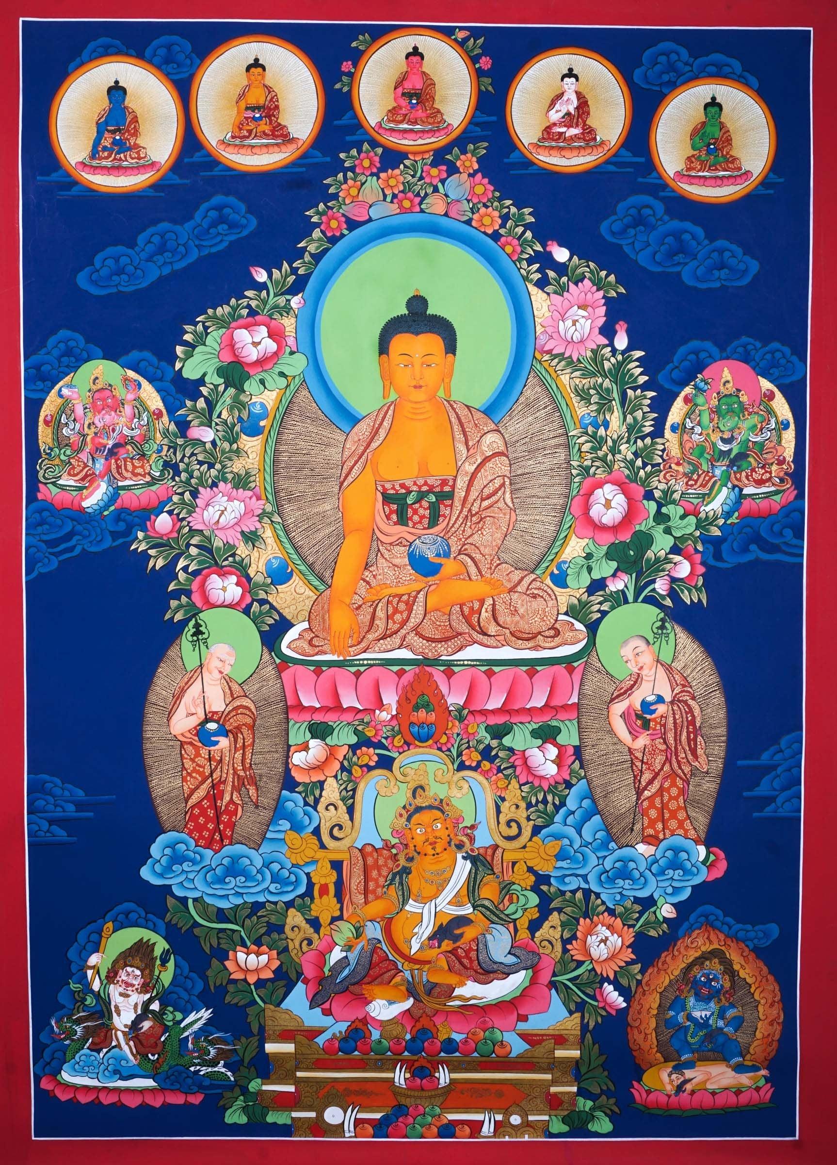 Thangka of Shakyamuni Buddha For home decor and and Wall hanging 