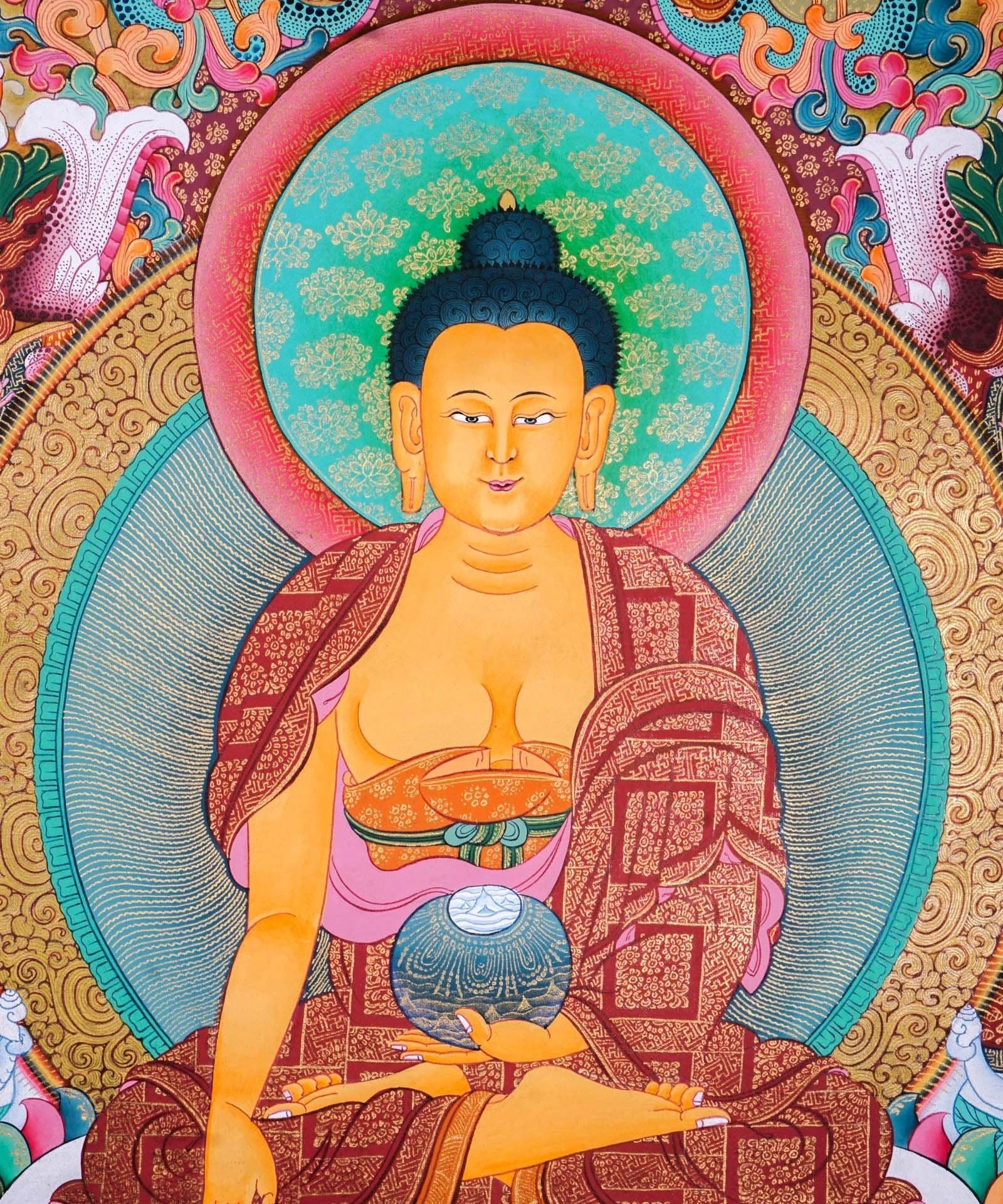 Genuine Thangka Art of Shakyamuni Buddha  For Meditational Practice and Spiritual Gifts