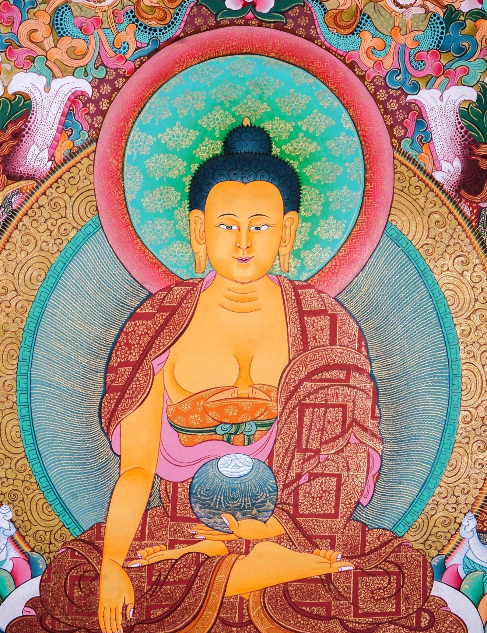 Genuine Thangka Art of Shakyamuni Buddha  For Meditational Practice and Spiritual Gifts