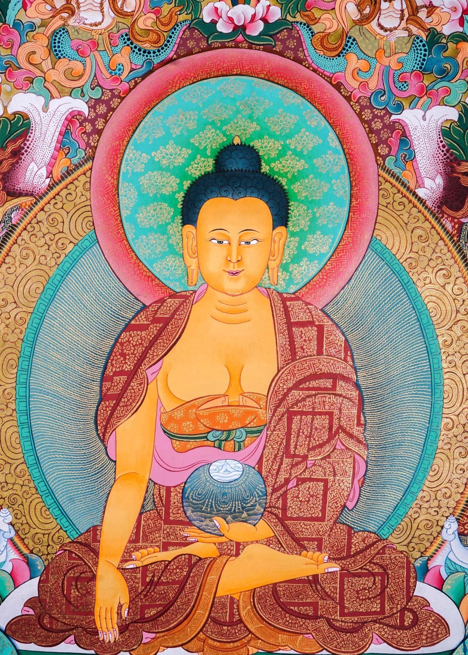 Genuine Thangka Art of Shakyamuni Buddha  For Meditational Practice and Spiritual Gifts