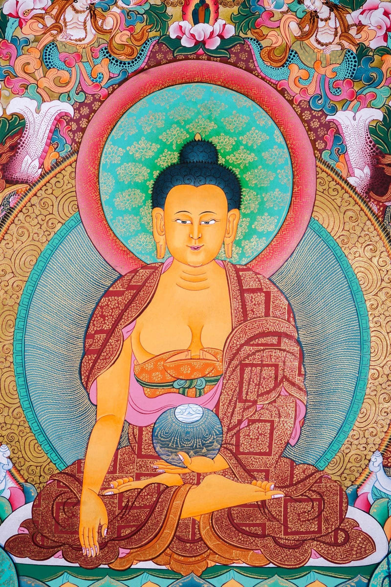 Genuine Thangka Art of Shakyamuni Buddha  For Meditational Practice and Spiritual Gifts