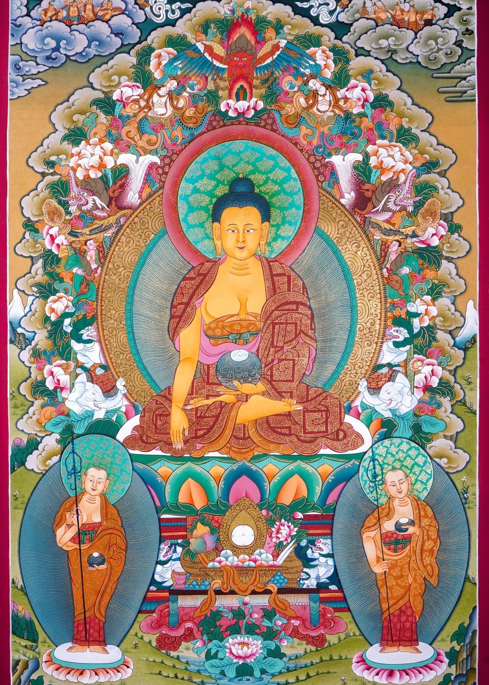 Genuine Thangka Art of Shakyamuni Buddha  For Meditational Practice and Spiritual Gifts