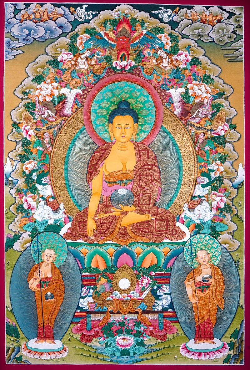 Genuine Thangka Art of Shakyamuni Buddha  For Meditational Practice and Spiritual Gifts