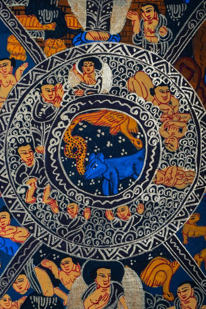 Reduk Wheel of Life Thankga For home decor and and Wall hanging 