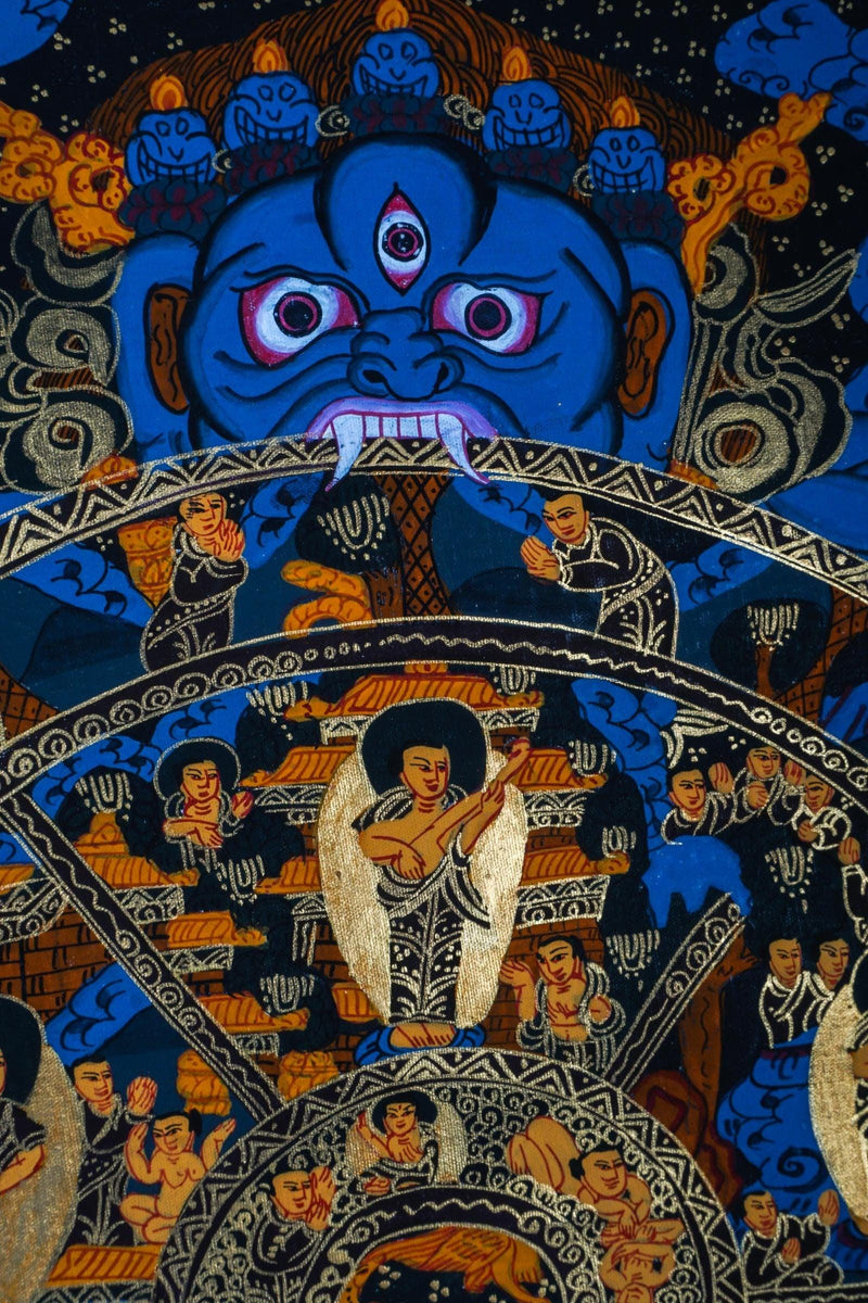 Reduk Wheel of Life Thankga For home decor and and Wall hanging 