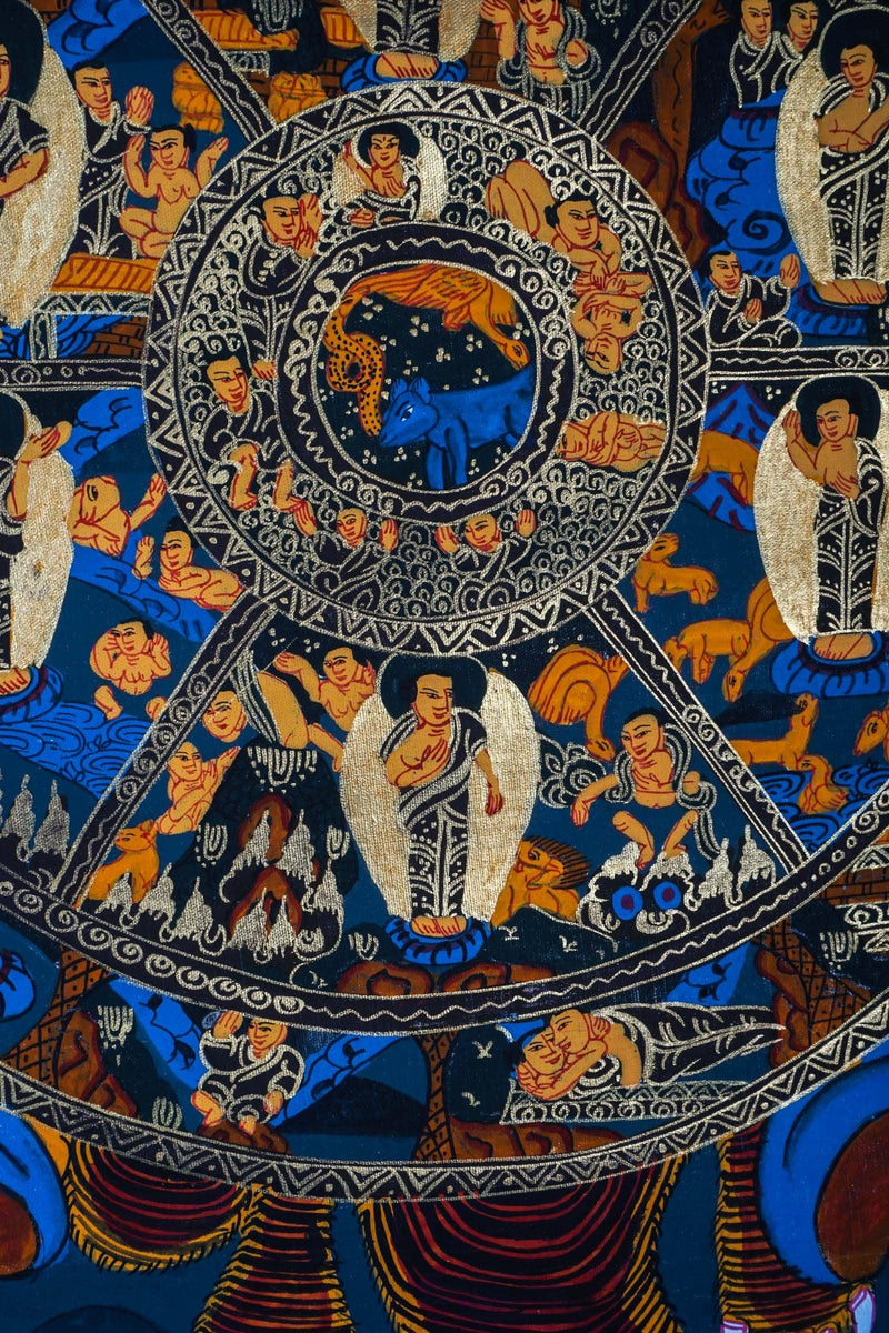 Reduk Wheel of Life Thankga For home decor and and Wall hanging 