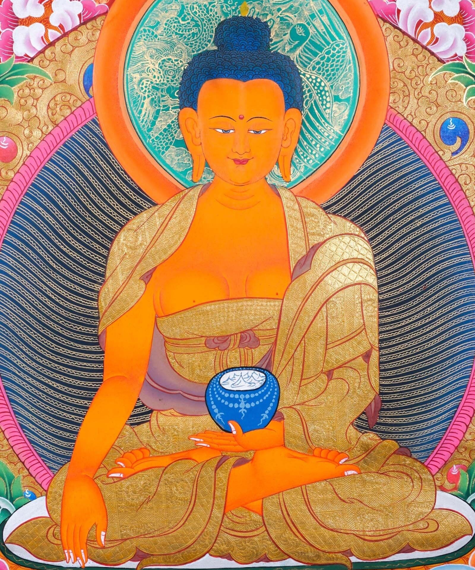 Shakyamuni Buddha Thangka painting  For Meditational Practice and Spiritual Gifts