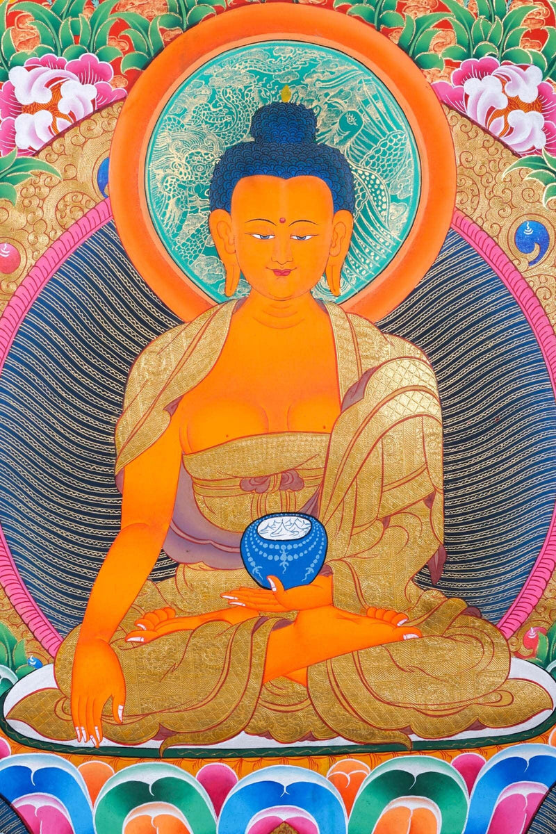 Shakyamuni Buddha Thangka painting  For Meditational Practice and Spiritual Gifts