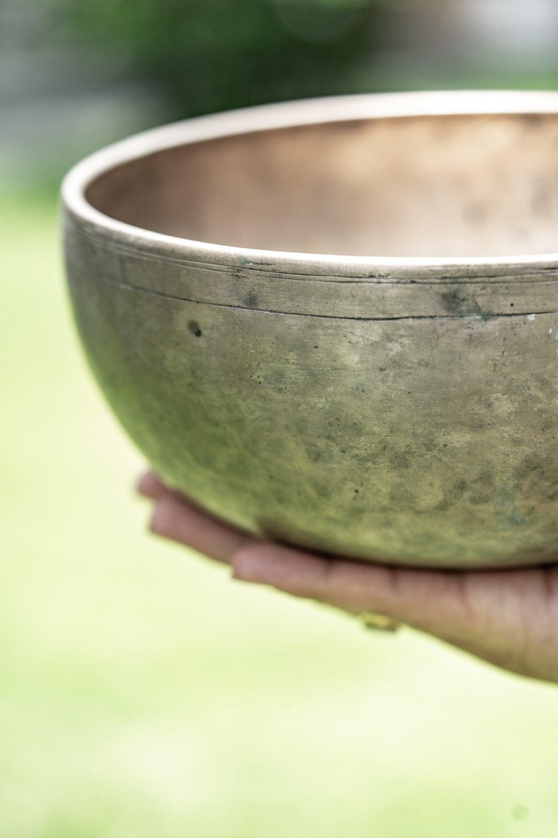 Antique Jaambati singing bowl from Nepal. Special collection of Antiques