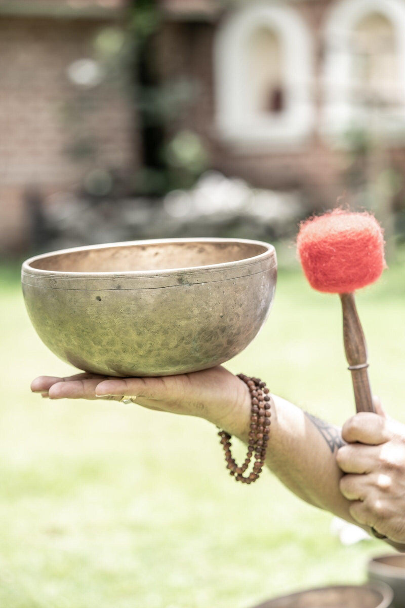 Antique Jaambati singing bowl from Nepal. Special collection of Antiques