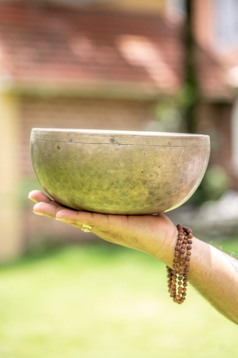 Antique Jaambati singing bowl from Nepal. Special collection of Antiques