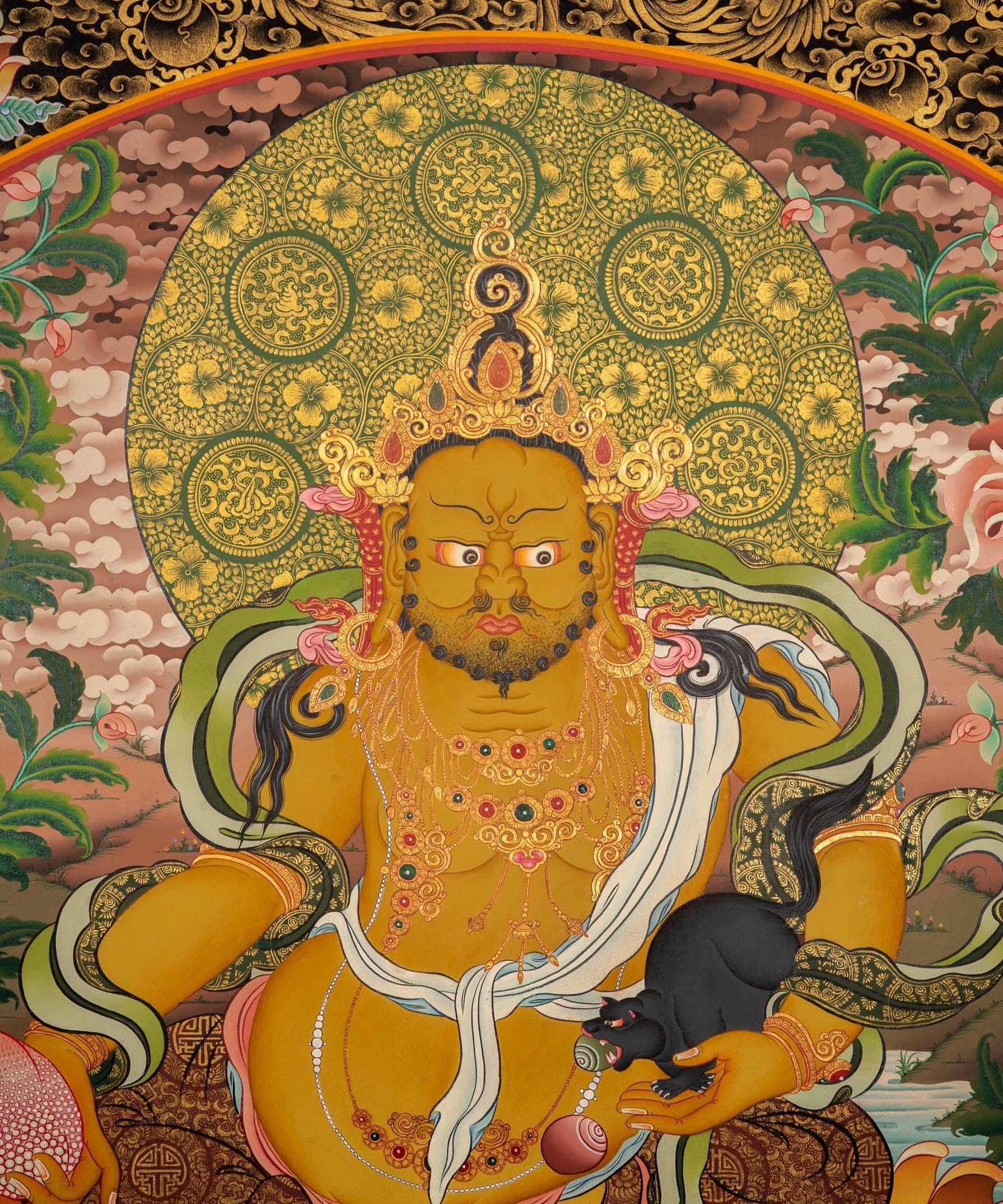 Kubera Thangka Paintings For Meditational Practice and Spiritual Gifts