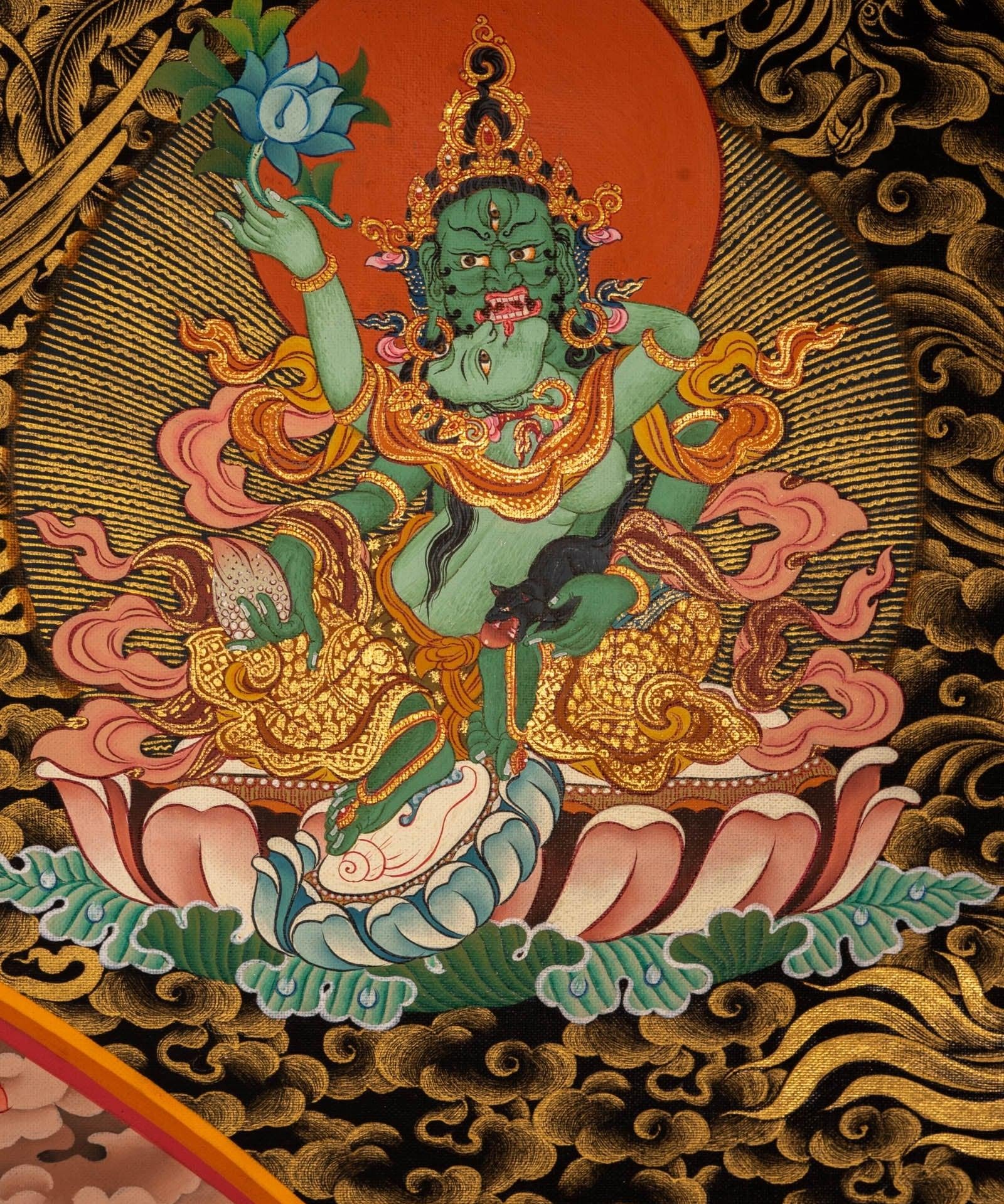 Kubera Thangka Paintings For Meditational Practice and Spiritual Gifts