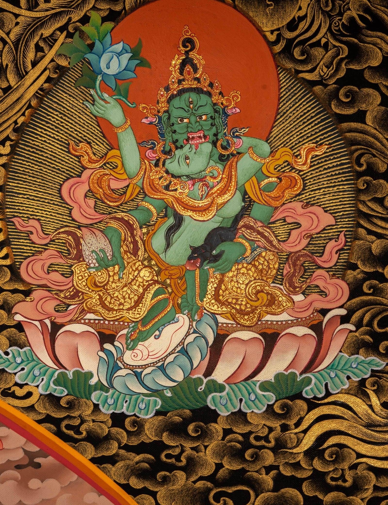 Kubera Thangka Paintings For Meditational Practice and Spiritual Gifts