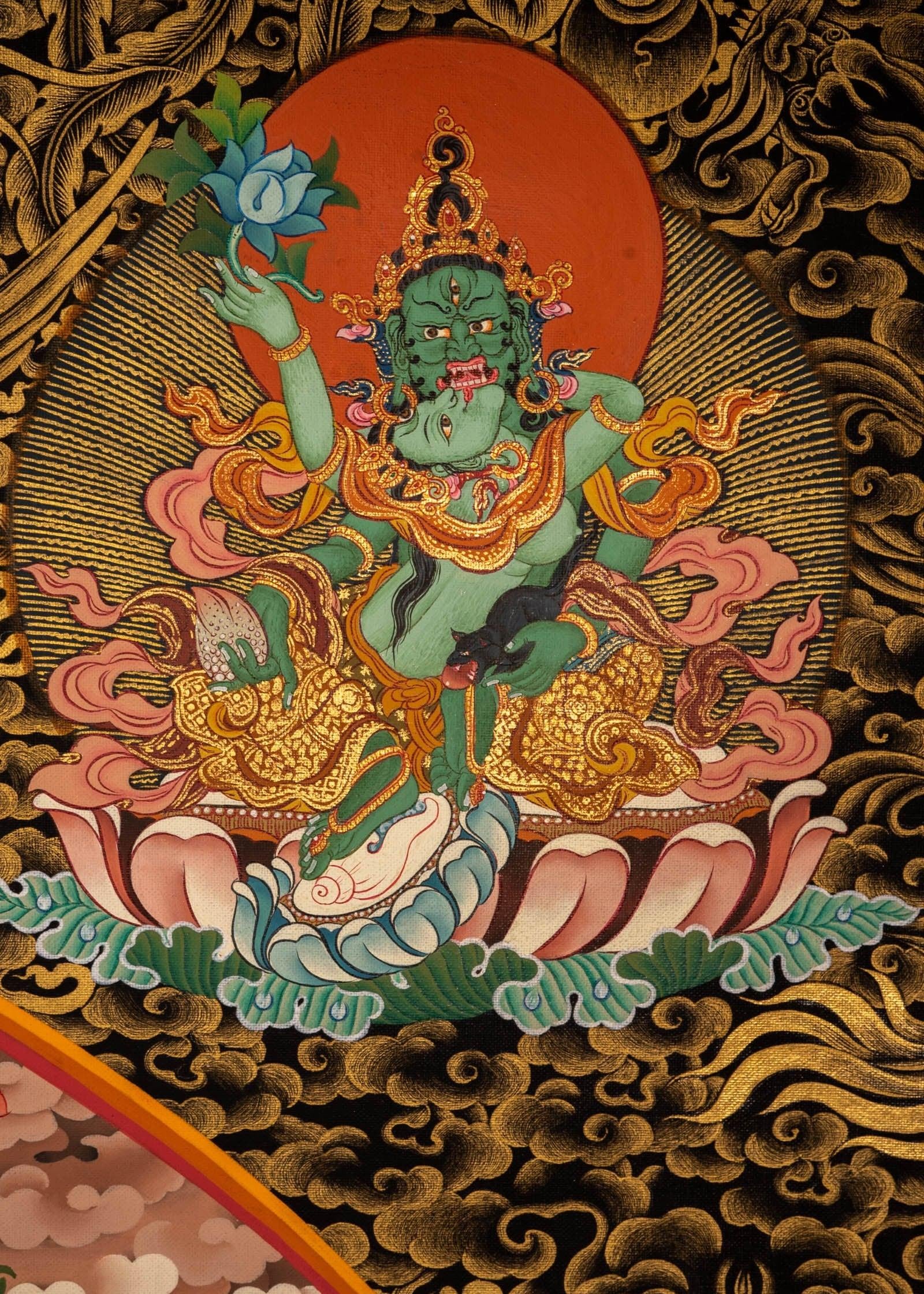 Kubera Thangka Paintings For Meditational Practice and Spiritual Gifts