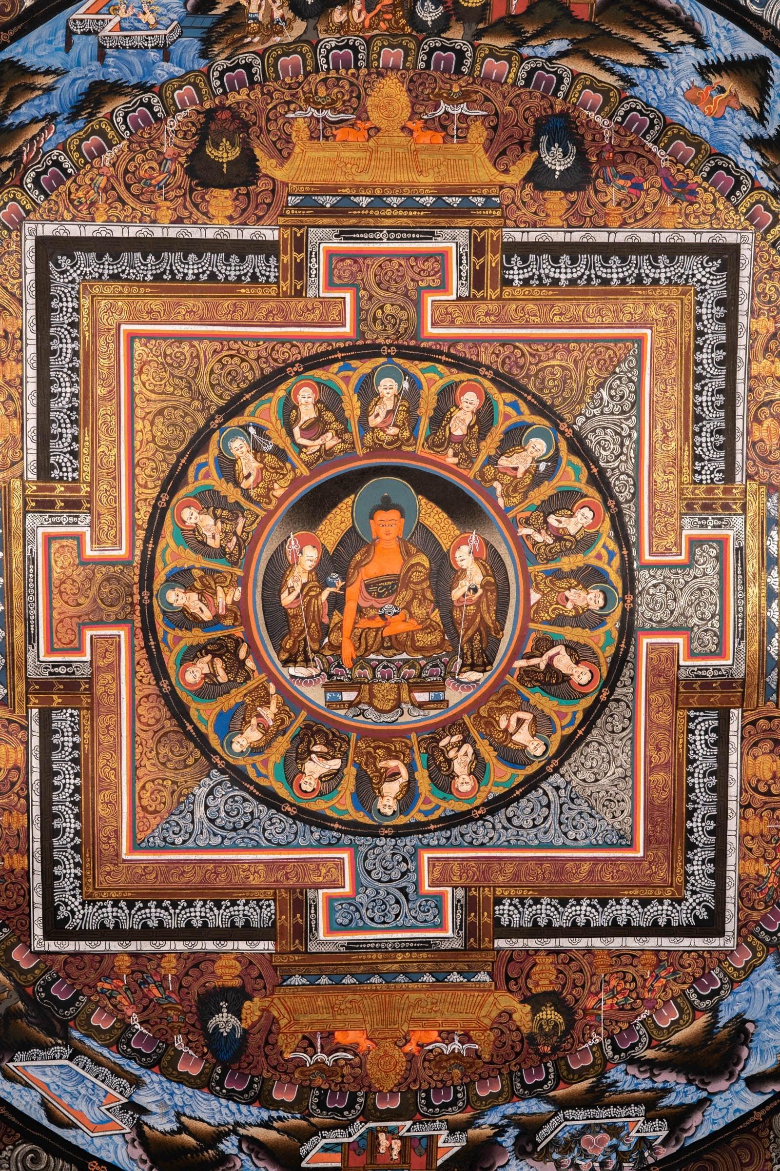 Beautiful Buddha Mandala Painting For Meditational Practice and Spiritual Gifts