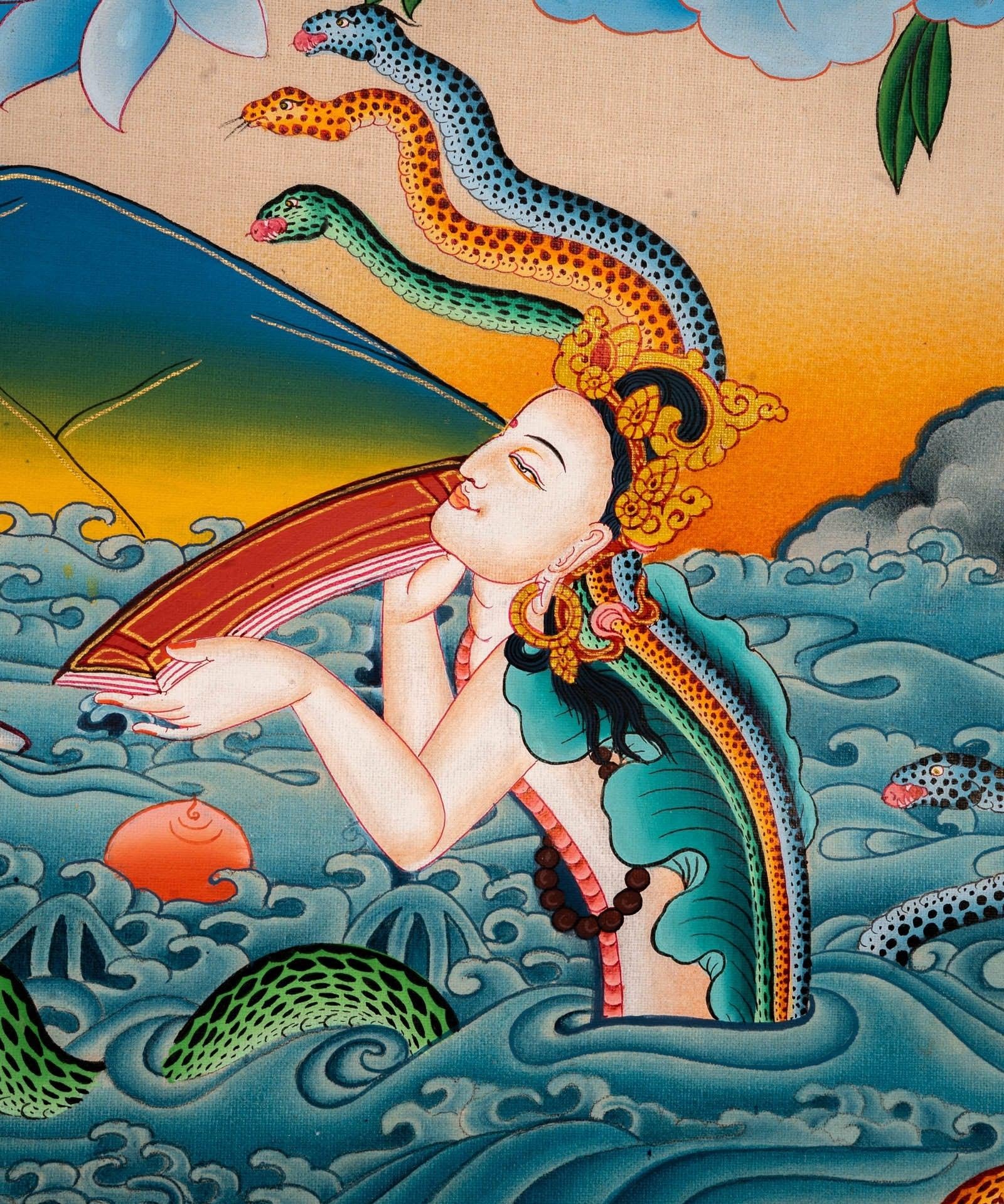 Long Life Amitabha Buddha Thangka - Himalayas Shop