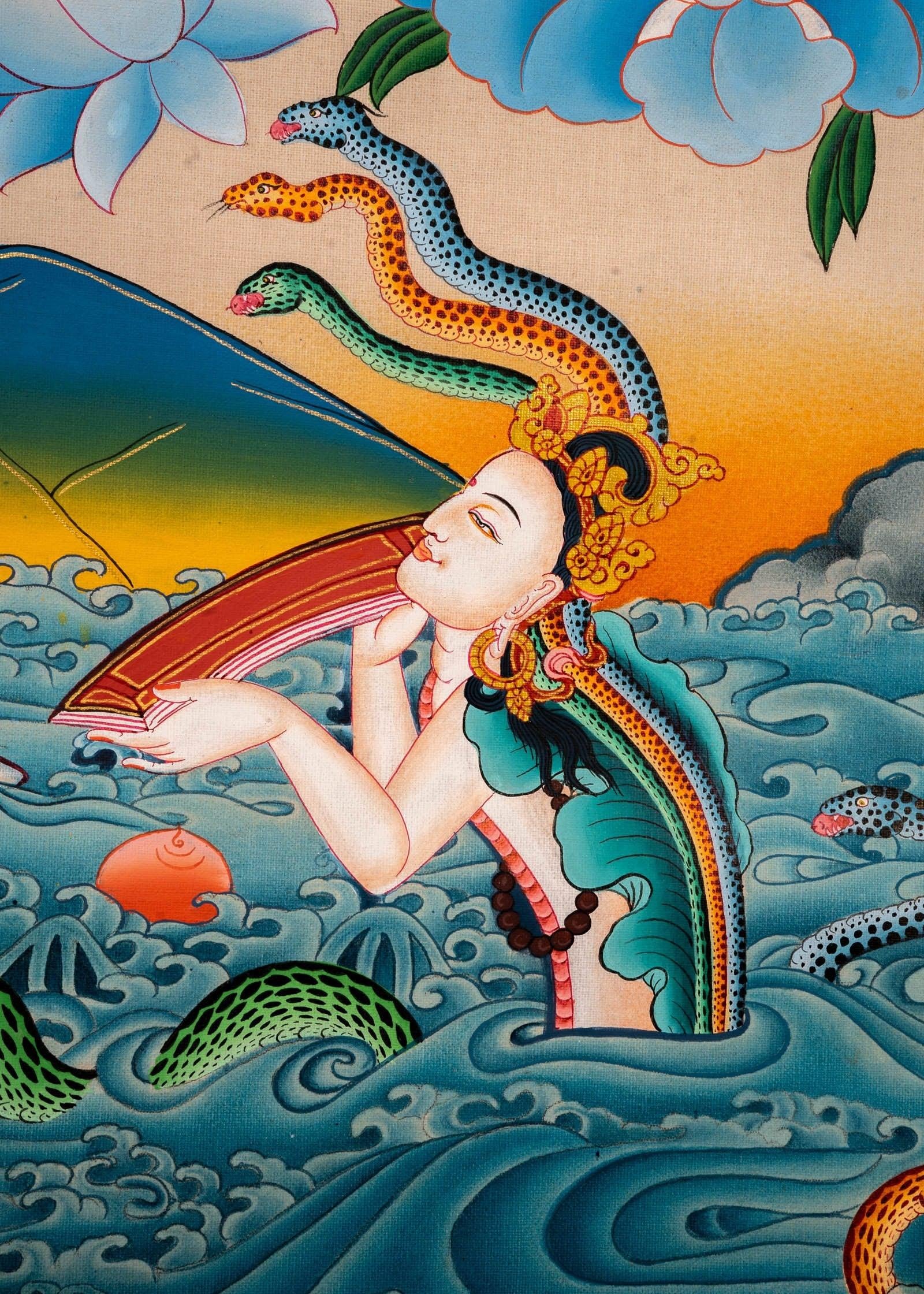 Long Life Amitabha Buddha Thangka - Himalayas Shop