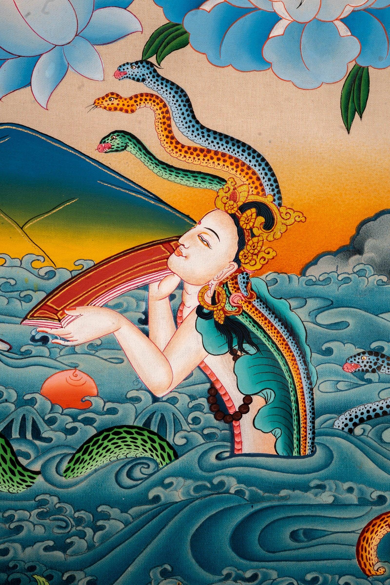 Long Life Amitabha Buddha Thangka - Himalayas Shop