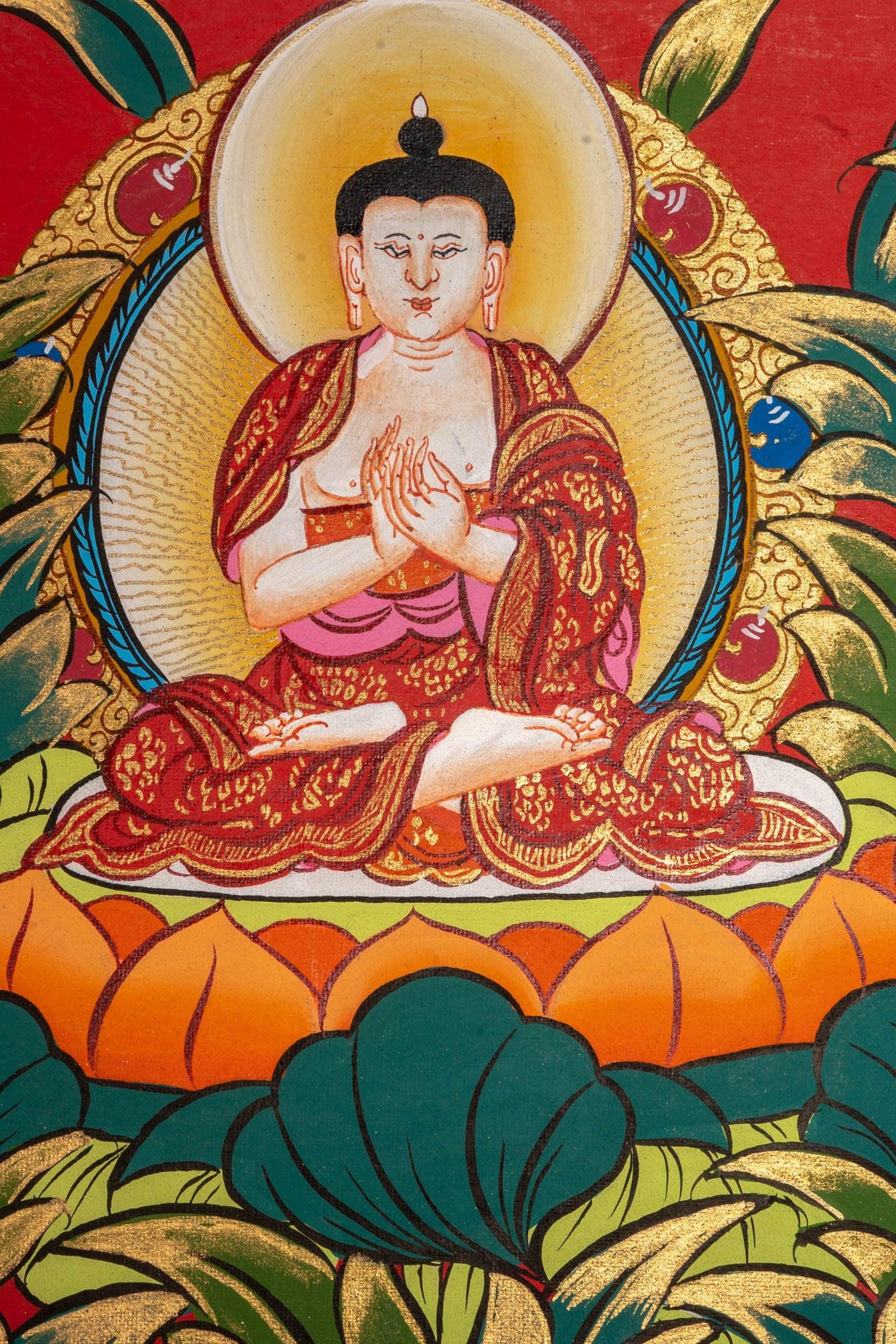 Painting - Medicine Buddha Thangka Painting For home decor and and Wall hanging 