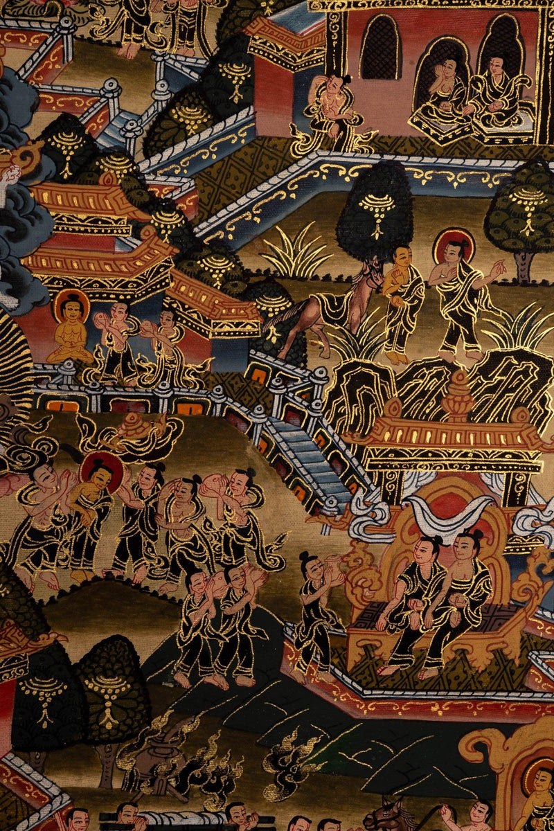 Buddha Enlightenment Thangka For Meditational Practice and Spiritual Gifts
