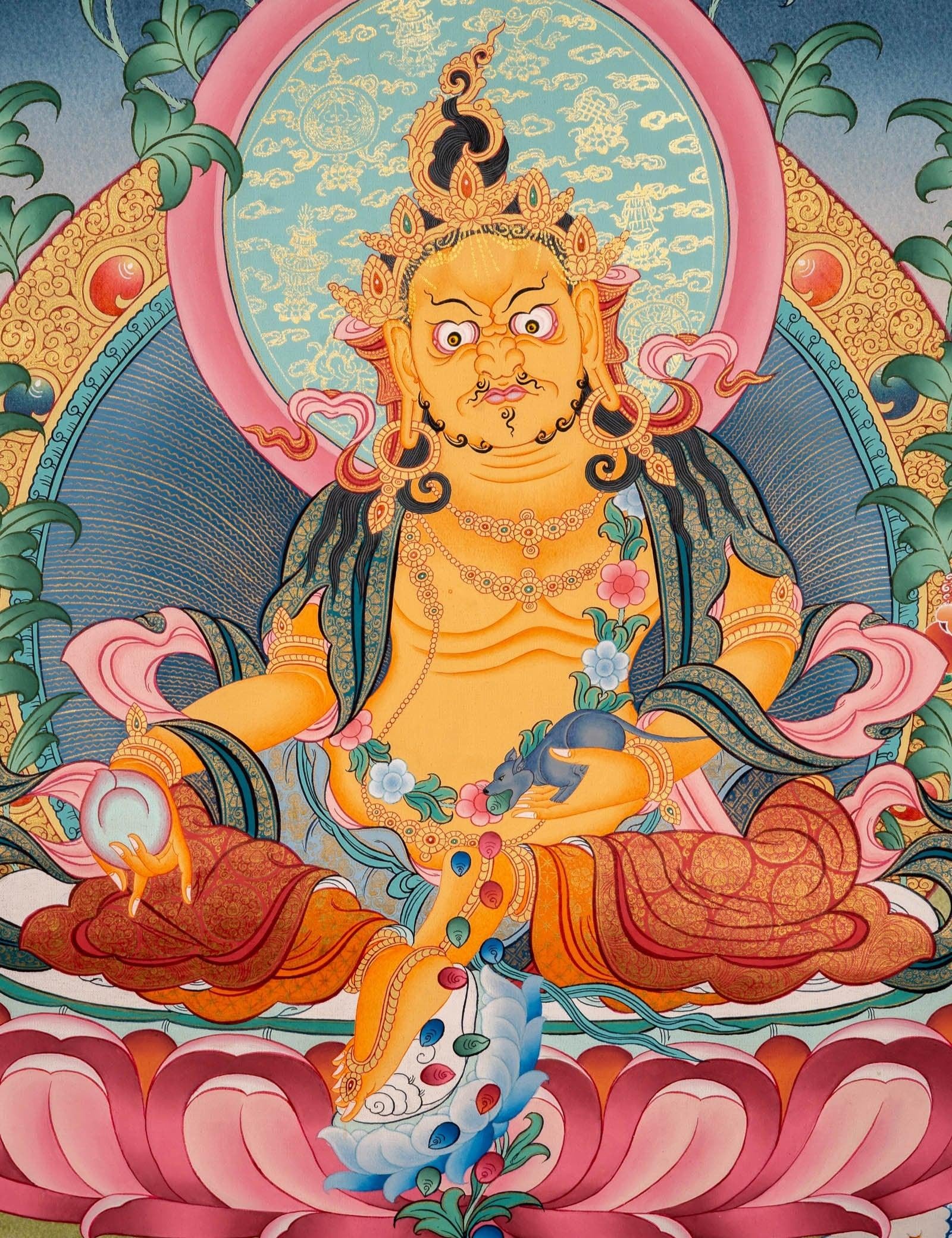 Best Quality Zambala Thangka  For Meditational Practice and Spiritual Gifts
