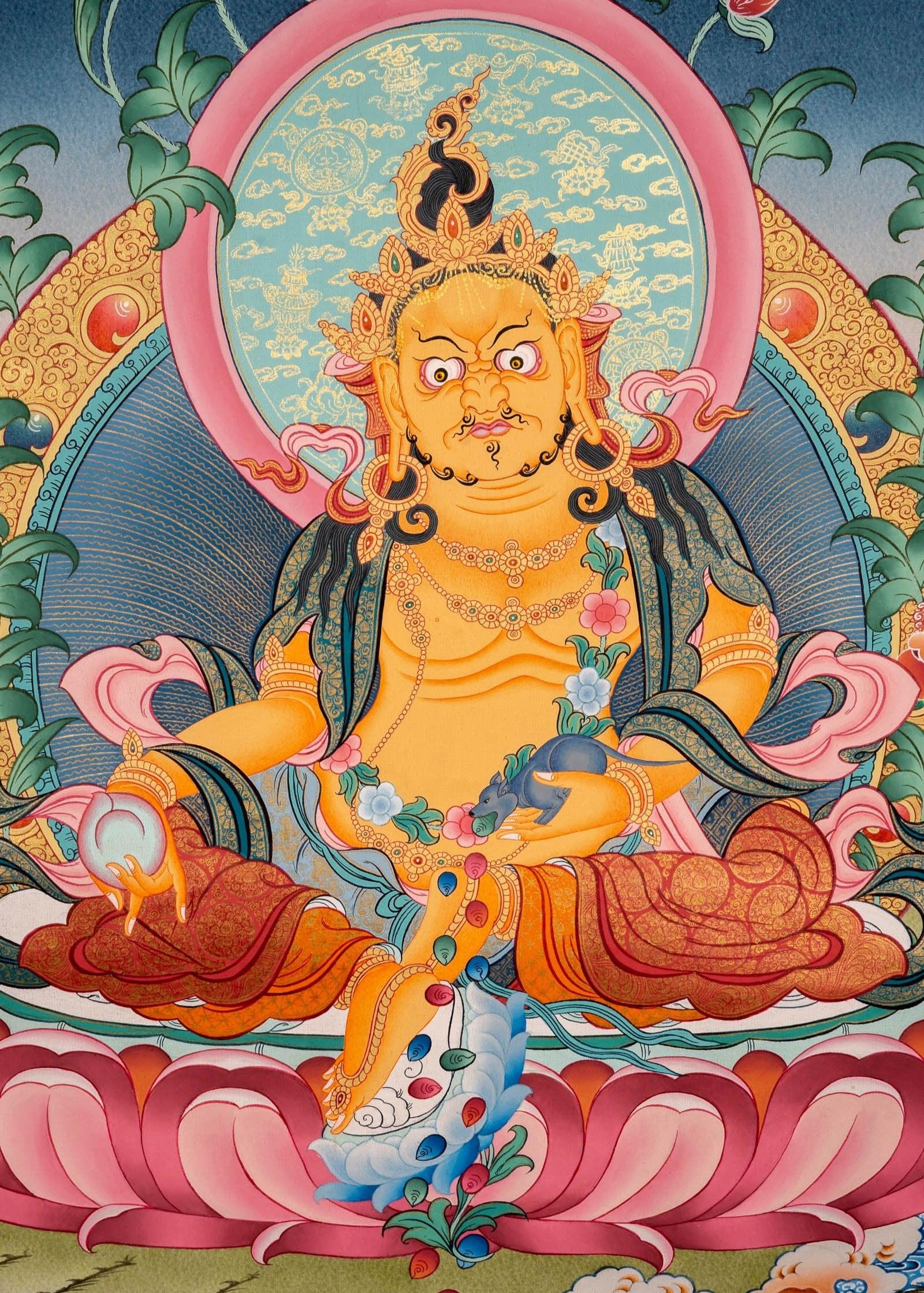 Best Quality Zambala Thangka  For Meditational Practice and Spiritual Gifts