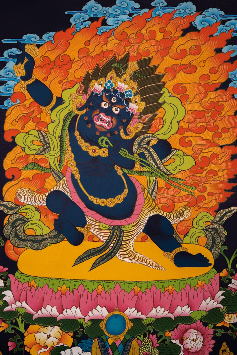 Vajrapani Buddhist Thangka Painting For home decor and and Wall hanging  
