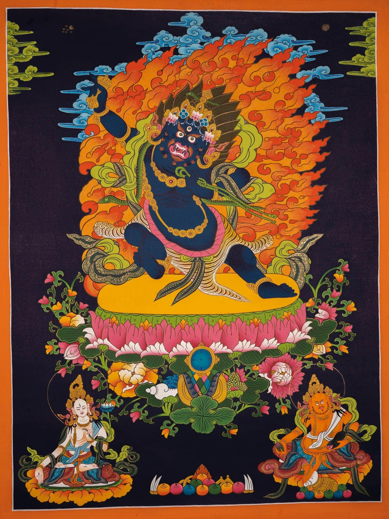 Vajrapani Buddhist Thangka Painting For home decor and and Wall hanging  