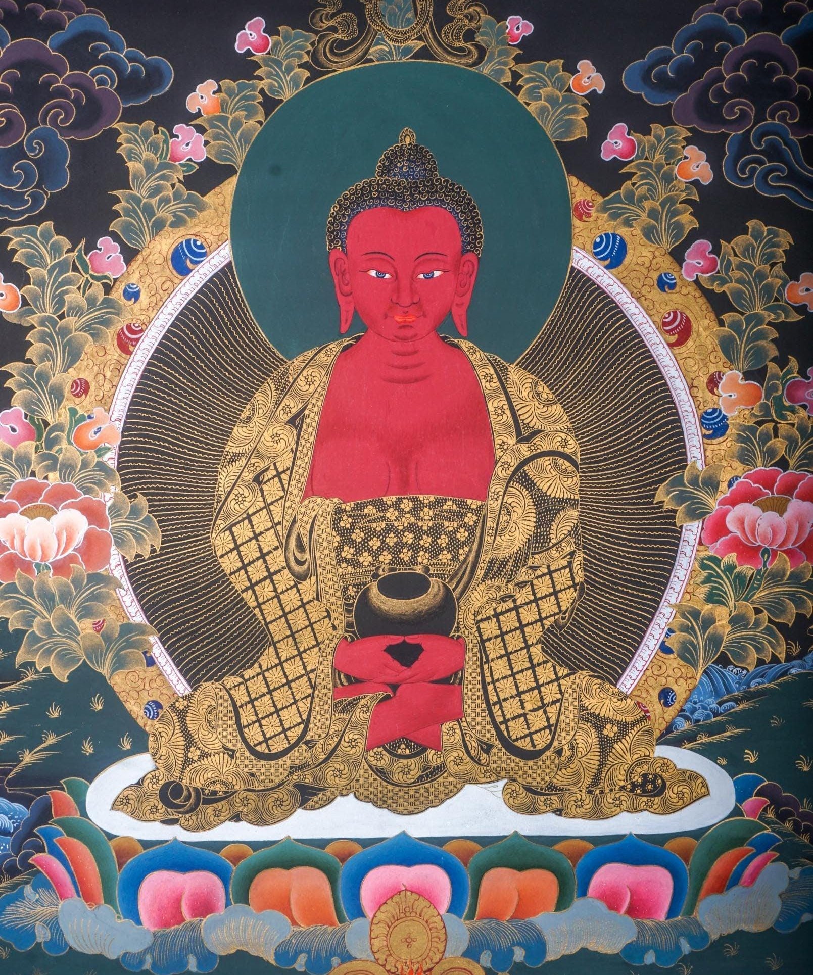 Amitahba Buddha Thangka Painting For home decor and and Wall hanging 