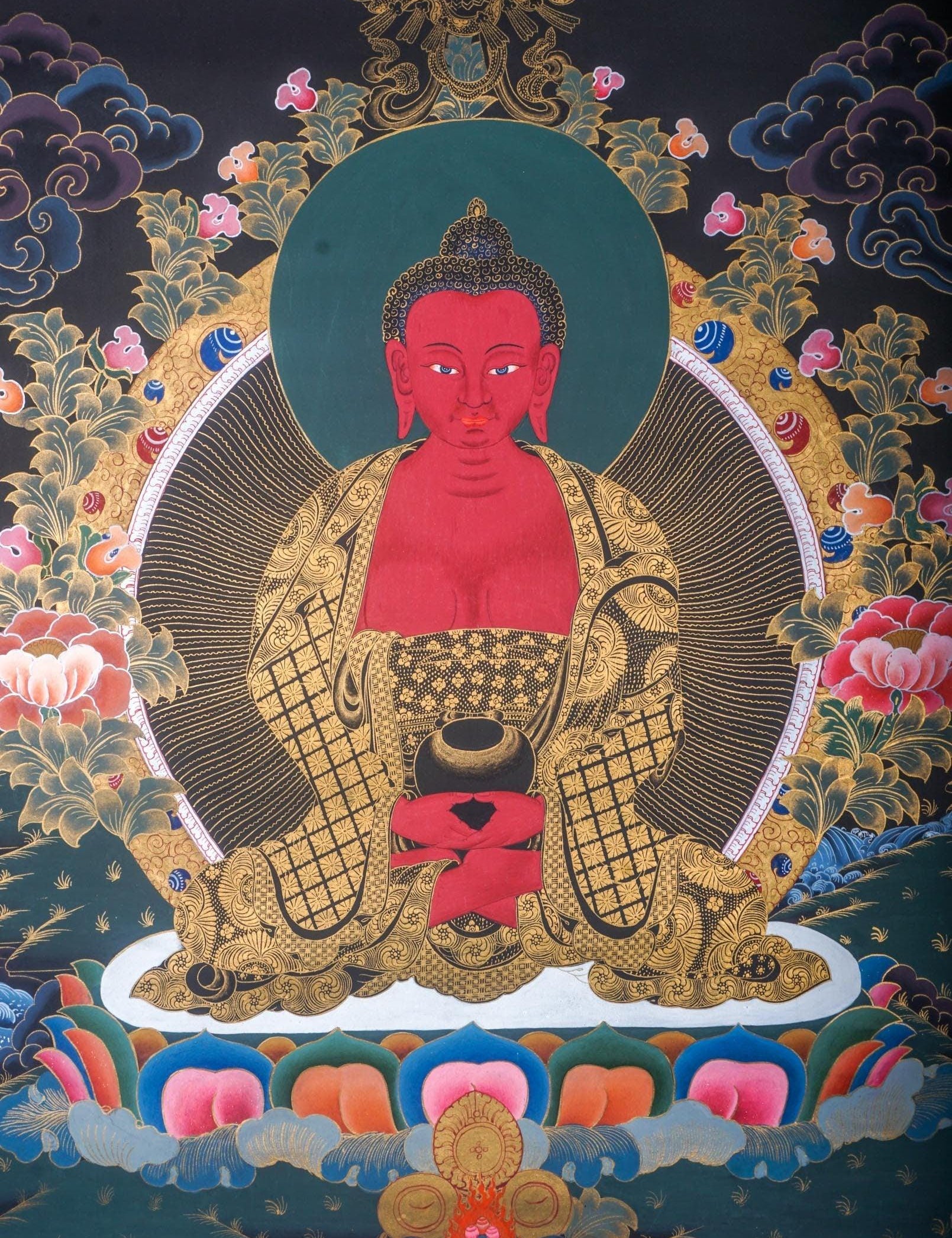 Amitahba Buddha Thangka Painting For home decor and and Wall hanging 