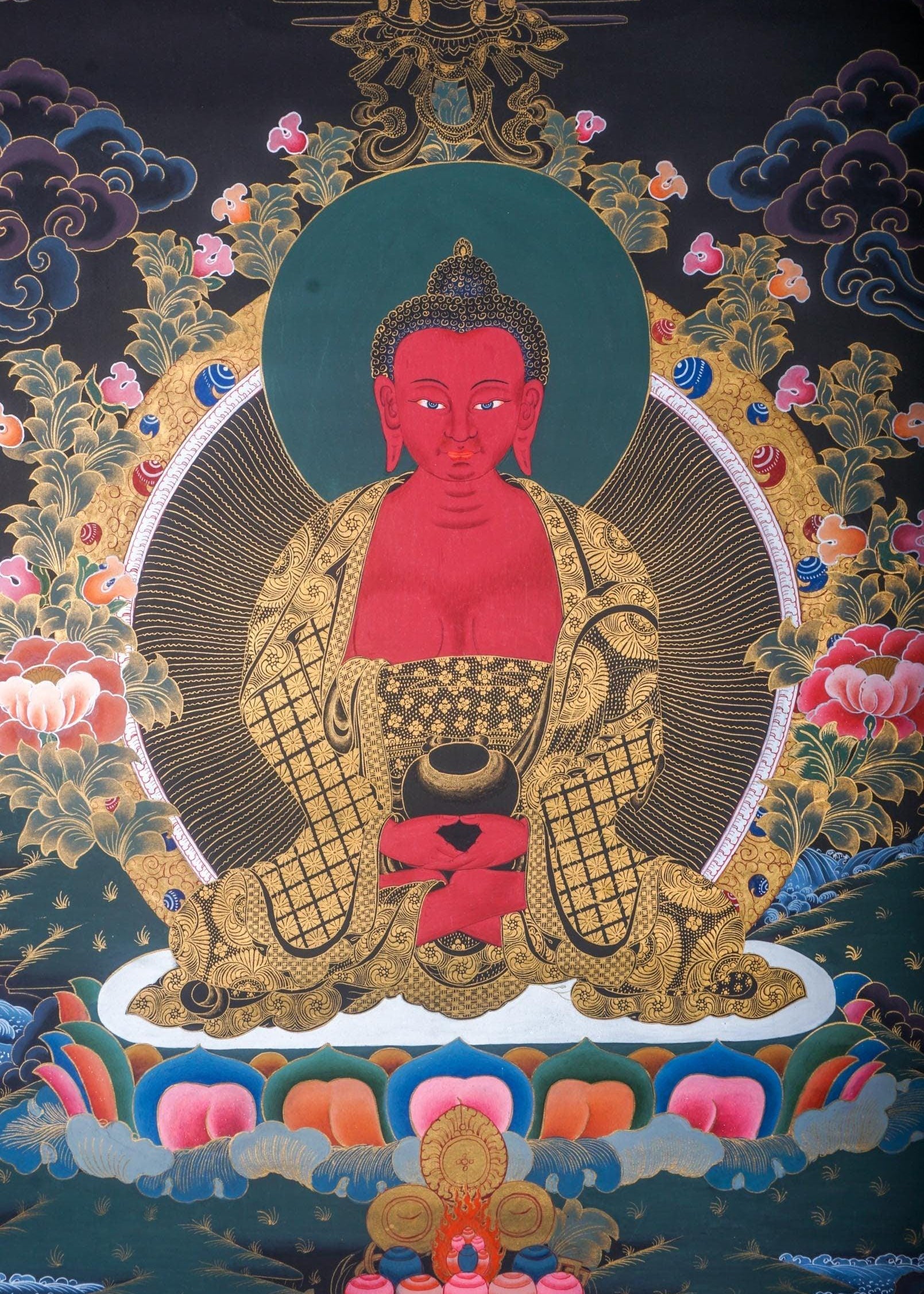 Amitahba Buddha Thangka Painting For home decor and and Wall hanging 