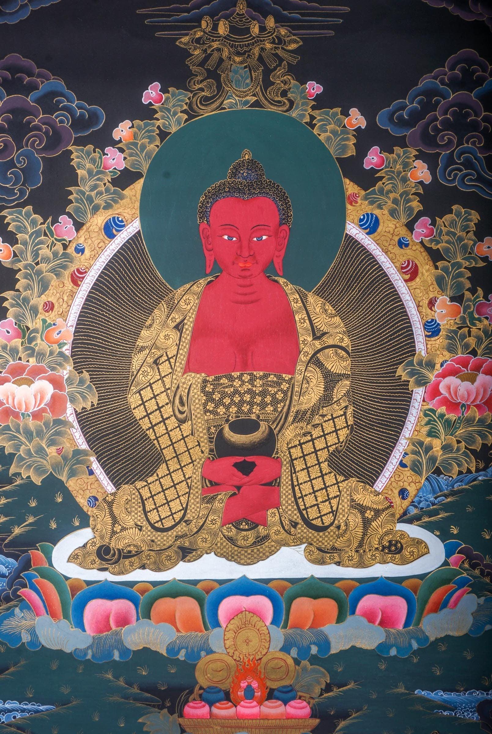 Amitahba Buddha Thangka Painting For home decor and and Wall hanging 